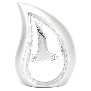 Urns UK Torquay Aschekasten Silber Tropfenform