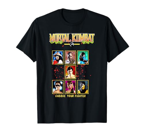 Mortal Kombat Choose Your Fighter Arcade Screen Video Game T-Shirt