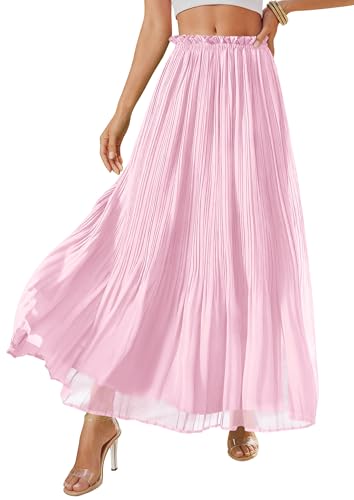 PRETTYGARDEN Long Skirts for Women Summer Vacation Outfits 2026 Spring