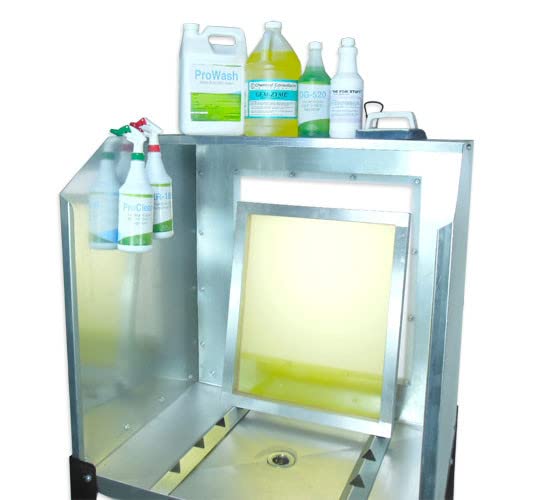 Nevertheless QCX-2432 Econo Washout Booth - Acrylic Back & LED Backlight - for Screen Printing