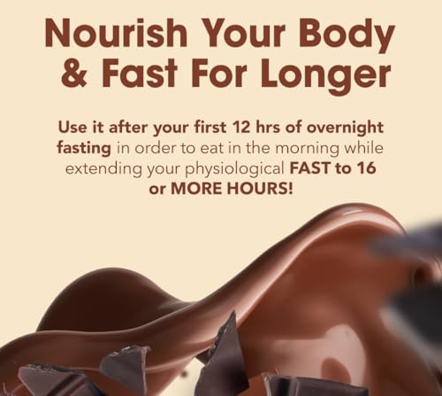 prolon intermittent fasting drink mix  fasting shake for intermittent fasting  vitamins fiber plant based protein superfoods  keto vegan gluten free dairy free  chocolate 12 packets