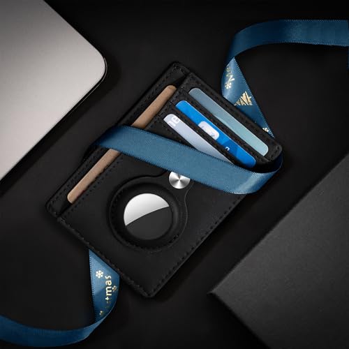 Hawanik Slim Minimalist Front Pocket Air Tag Wallet, RFID Blocking Card Holder Wallet with Airtag Holder - Image 9