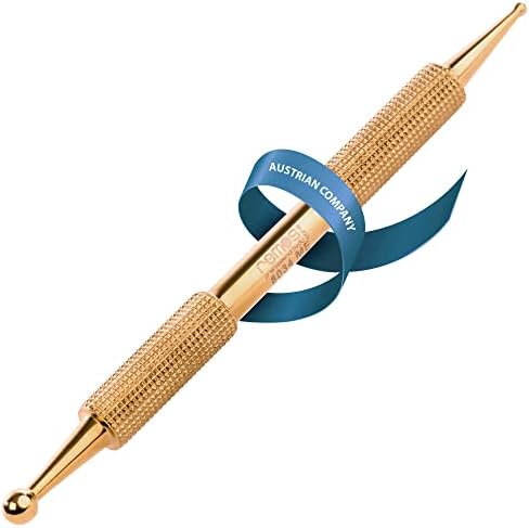 REMOS Acupressure & Meridian Pen - Brass - 10 cm Ball-Ø 1.5/3.5 mm
