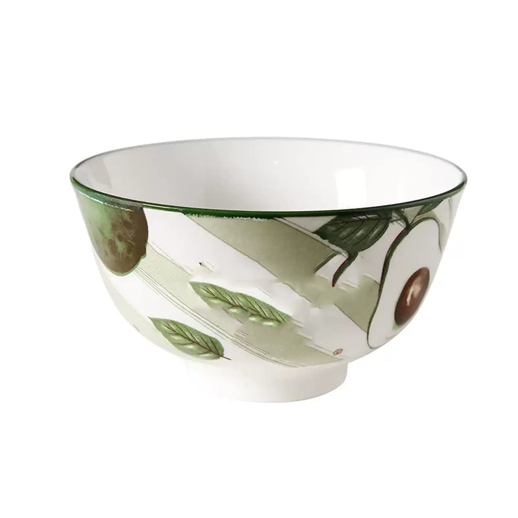 XYIANG Salad Bowl Ramen Bowl Home Large Rice Bowl Soup Bowl Ceramic Salad Bowl Instant Noodle Bowl Large Bowl Two Pieces Dessert Snack Bowls (A)