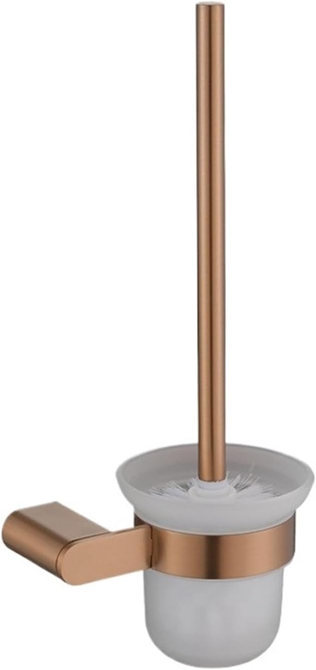 Brushed Rose Gold Solid Stainless Steel Hardware Robe Hook Towel Rack Paper Holder Toilet Bar(Toilet Brush)