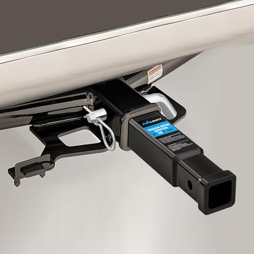 Image of Nilight Trailer Hitch Receiver Extender Adapter Reducer 2 to 1-1 /4 Inch Hitch Adapter 6-4 /5 inch Extension Sleeve Convertor 350Lbs with 1 /2-Inch Diameter Pin and Clip with 5 /8-Inch Adapter