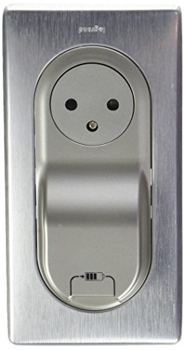 Legrand - Prise Céliane Surface + chargeur USB avec plaque + boite 1 poste - Alu