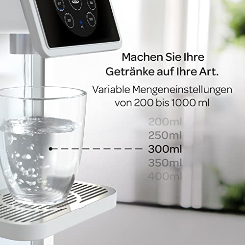 Aqua Optima Aurora Kaltwasser-Sofortspender, 3,8 Liter Fassungsvermögen, mit Evolve+ 5-Stufen-Wasserfilter zur Reduzierung von Mikroplastik und Verunreinigungen, 21 x 404 x 336mm, Silber, Kunststoff