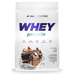 ALLNUTRITION WPC Whey Protein Concentrate with Branched Amino Acids – Low Fat Protein Powder for Muscle Mass Boost & Post Workout Recovery – 908g – Chocolate Peanut Butter