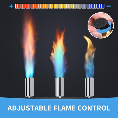 Weed Torch, 36" Heavy Duty Propane Weed Burner Flamethrower, 1,500,000 BTU Large Nozzle & Adjustable Flame for Weeding, Snow Melting, Roofing & Wood Burning - Easy Piezo Ignition