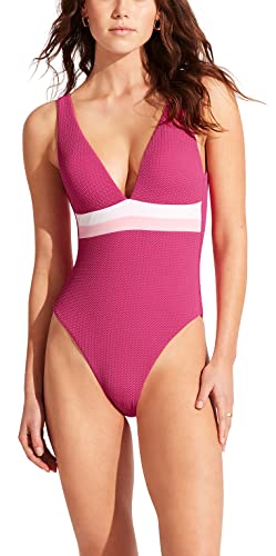 Maillot de bain une pièce col en V galbant et confortable en taille 46