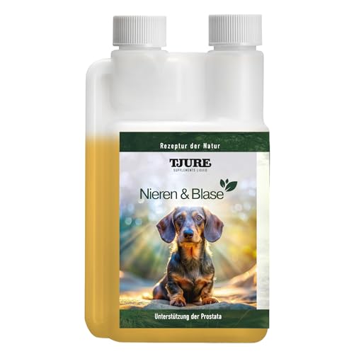 TJURE Nieren & Blase Liquid Hund 500 ml | Ergänzungsfuttermittel mit Kräuterextrakten | Zur Unterstützung der normalen Harnfunktion | Flüssig & leicht dosierbar | Ohne Zusatzstoffe