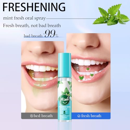 Minze Mundspray, 18ML, Mundspray mit Fruchtgeschmack,Atemerfrischer Mundgeruchspflege Mundspray, Bekämpft Mundgeruch, Hält den Atem Frisch, Reduziert das Gefühl von Mundtrockenheit – Bild 5