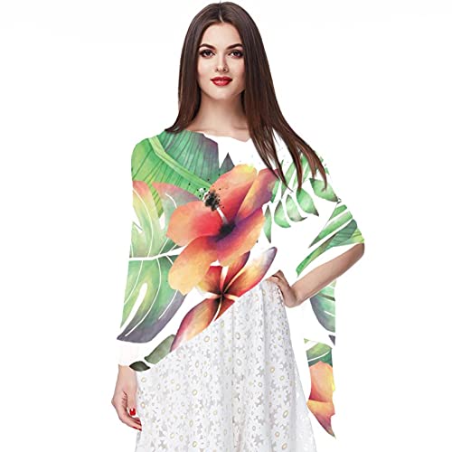 Châles et écharpes palmiers tropicaux pour sublimer une tenue simple et égayer vos looks ternes