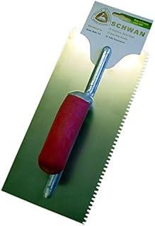 Schwan SCH-521401113 11"x5" 3mm Flat V Notched Trowel, Red
