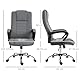 Vinsetto Bürostuhl Computerstuhl mit Wippenfunktion Kopfstütze ergonomischer Schreibtischstuhl drehbar höhenverstellbar Leinen-Touch Dunkelgrau 62 x 76 x 110-119 cm