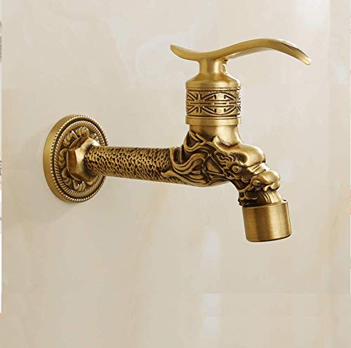 Robinet de lavabo en cuivre antique style retro pour salle de bains chic