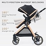2 in 1 Baby Stroller, Convertible Bassinet Pushchair for Infants and Newborns 0-36 Months - Image 4
