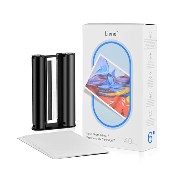 Liene Fotodruckerpapier und Patrone, Nachfüllpackung und Fotopapier, 40 Stück