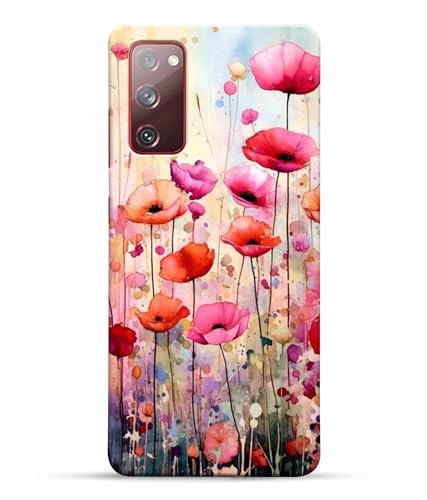 Image of Printed Hard Back Case Cover & Compatible for Samsung Galaxy S20 FE 5G / Samsung S20 FE 5G | Vintage Flower Art (Multicolor) - D1183