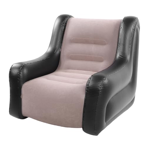 Sofá inflable Jeffergarden con reposabrazos, sofá portátil cómodo de inflado rápido 6