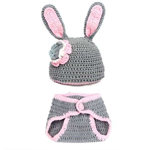 FEITONG(TM) Baby Girls Boy Newborn 0-9 Month Knit Crochet Minnie Clothes Photo Prop Outfits
