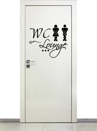 Styleinside Bad Aufkleber - Wasserdichtes WC Türaufkleber Set In Schwarz