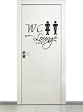 Türaufkleber fürs WC / Wandtattoo selbstklebende Beschriftung für Türen ~ WC Lounge, Toilettenmännchen ~ 68114-28x24 cm Wandaufkleber Wandtatoos Sticker Aufkleber für die Wand, Tapetensticker, Badezimmertür