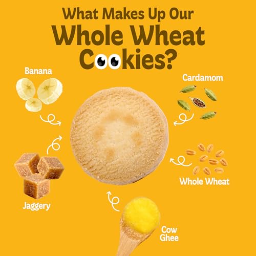 Image of BE'BE' BURP Ragi, Whole Wheat, Oats & Chocolate Cookies | Healthy Oats Biscuits & Ragi Cookies for Kids | Made With Jaggery, Honey & Cow Ghee| No Preservatives or Artificial Flavours | 150g-Pack of 4