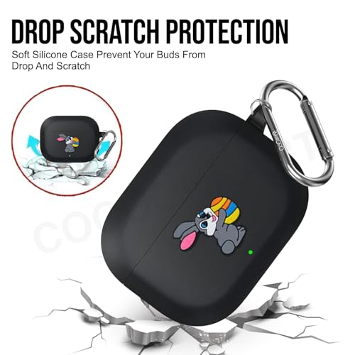 Image of Soft Silicone Case Cover Compatible for nord 3r (Black Rabbit)