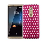 König Design Handyhülle kompatibel mit ZTE Axon 7 Mini Silikon Hülle Hülle Sturzsichere Back-Cover Handyhülle - Polka Dot Weiße Punkte Pink