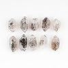 ColouredRocks (50 carats.) BLACK HERKIMER DIAMOND Crystals, Raw Stones, Rough Gemstones, Jewelry Making Supply, Cabbing, Polishing, Cutting, DIY, Crafts (8-9 pcs.) (10-15 mm.) #1