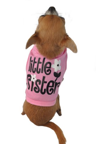Doggie Tank Top, Little Sister, Pink, Medium #TOP1