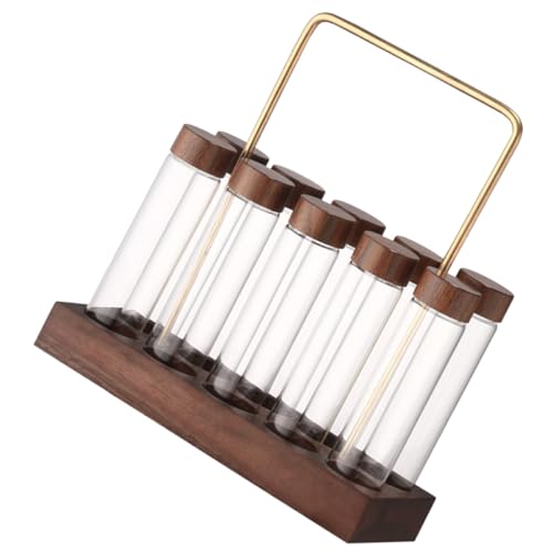 Tubos de vidrio para café en cocinas pequeñas con soporte compacto 2