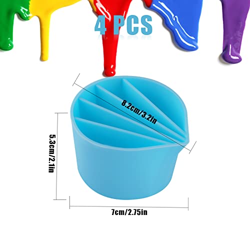 TOYMIS Siliconen Beker Epoxy Paint Pour Cup Rusable Silicone Split Cup 2/3/4/5 Kanalen Dividers Art Giet Benodigdheden… - Image 3