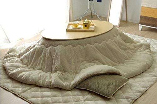 �����z�c �ȉ~�` �|���~���Z�b�g 2�_�Z�b�g �􂦂� �t���� �x�[�W�� ��185×225cm ���~ ���|�� ���� �t�����l�� �R�� �h�L kotatsu huton �R���p�N�g ������� ���n #9808553+9808501 ��739