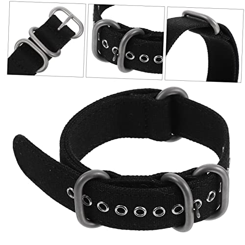 Correa de reloj de lona repuesto de pulsera tejida con hebilla universal 6