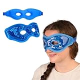 LIFE WORKS Gel Eye Mask with Cutout, Hot or Cold Therapy for Puffy Eyes, Dark Circles, Headaches, and Migraines, Soft Gel Beads and Liquid Filling for Cooling or Warming Comfort