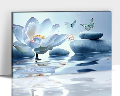 ANRUOXI Zen Wall Art - Lotus Flower Wall Art, Holy