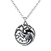 lureme Juego de Tronos Inspirado Targaryen Traje Colgante Collar de Plata Antigua (nl005382-2)