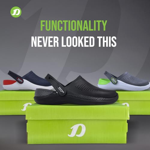 Image of DOCTOR EXTRA SOFT Men's Classic Casual Sports Clogs /Sandals with Adjustable Back Strap for Adult | Comfortable & LightWeight| Stylish & Anti-Skid|Waterproof & Everyday Use Mules for Gents & Boys D-513