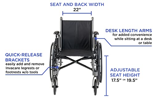 Invacare Tracer Sx5 Wheelchair For Adults | Everyday Folding | 22 Inch Seat | Desk Arms #TOP3