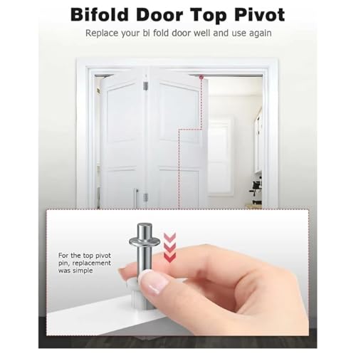 Herrajes para puertas plegables bi-fold con pivote y guía superior, 16 piezas miniatura 2