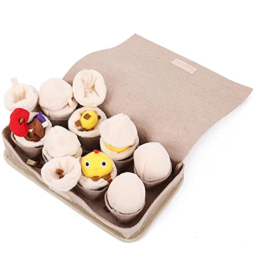 Schnüffelmatte Für Hunde – Interaktiv, 72x72 Cm, Mit Quietschspielzeug, Zur Langsamen Fütterung