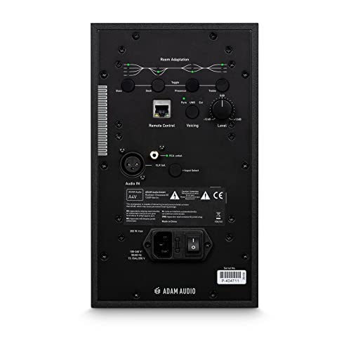 Adam Audio A4V 2-Way Studio Monitor (Pair) Bundle Sub8 8-Inch Studio Subwoofer, 25Ft Xlr (2-Pack) And Xlr To 1/4-Inch Trs Cables (2-Pack) (7 Items) #TOP7