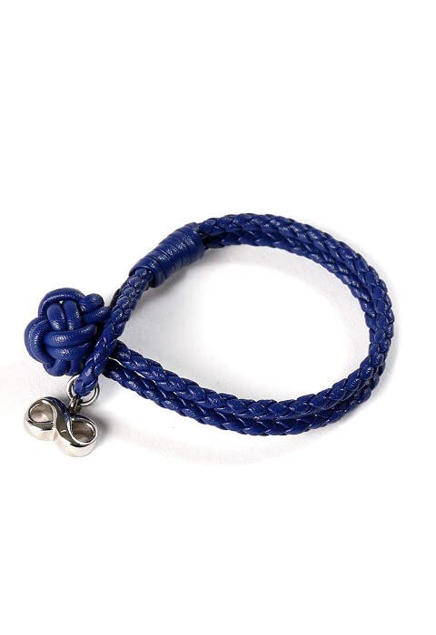 Pleciony uchwyt na popiół kremacyjny skórzana bransoletka "Infinity", 19 cm, Skóra