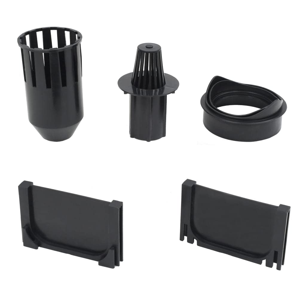 vidaXL 3x Canalette di Drenaggio Plastica 3 m Scolo Acqua Filtraggio Filtro