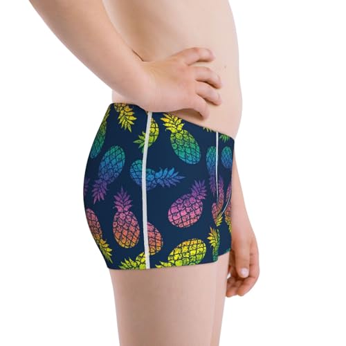 Boys' Cotton Boxer Brief Soft Underwear-Retro Bright Pineapple2
