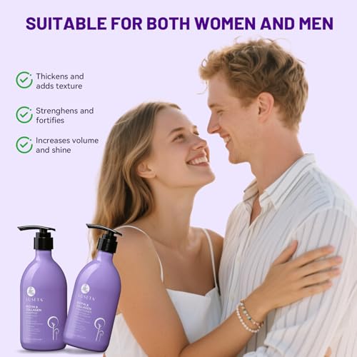 Image of Biotin Shampoo and Conditioner For Thinning Hair for Women | Strengthening Shampoo and Conditioner for Damaged & Fine Hair, Sulfate & Paraben Free, Keratin & Color Safe 2x16.9oz