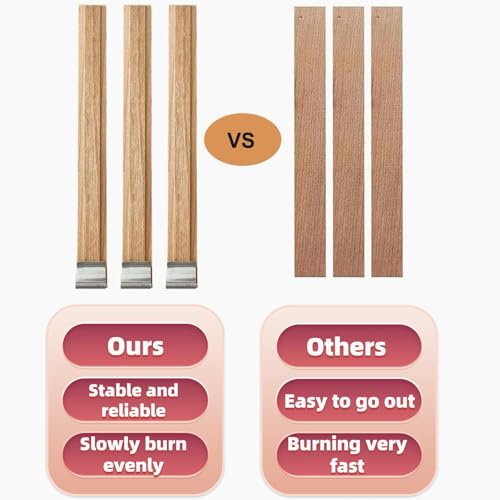 40 sets de mechas dobles de madera para velas miniatura 2
